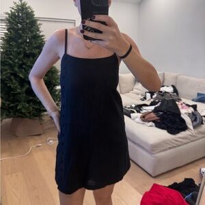 Abercrombie & Fitch black linen romper